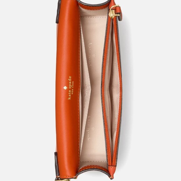 New Kate Spade Madison Willow Mini Crossbody Bag Fiery Orange - Picture 5 of 6